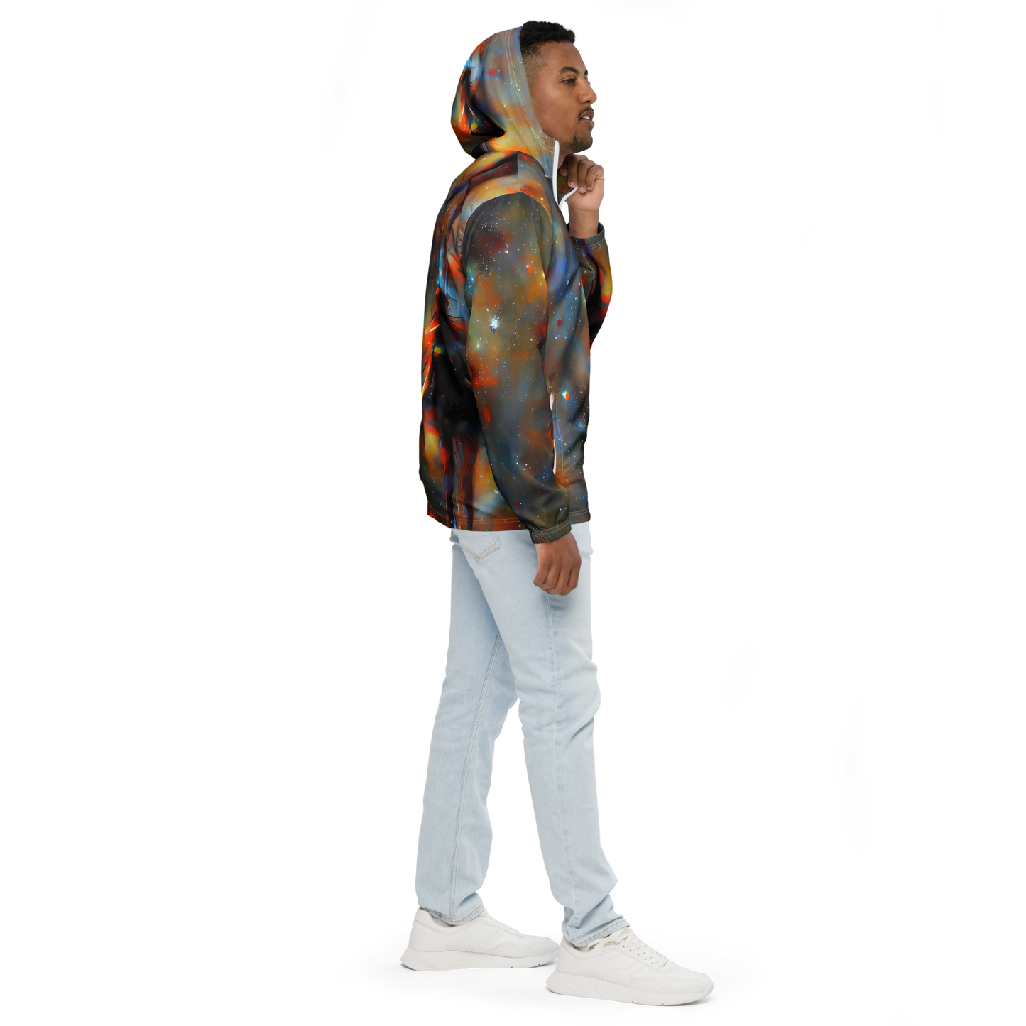 Men's Windbreaker - Brush Nebula