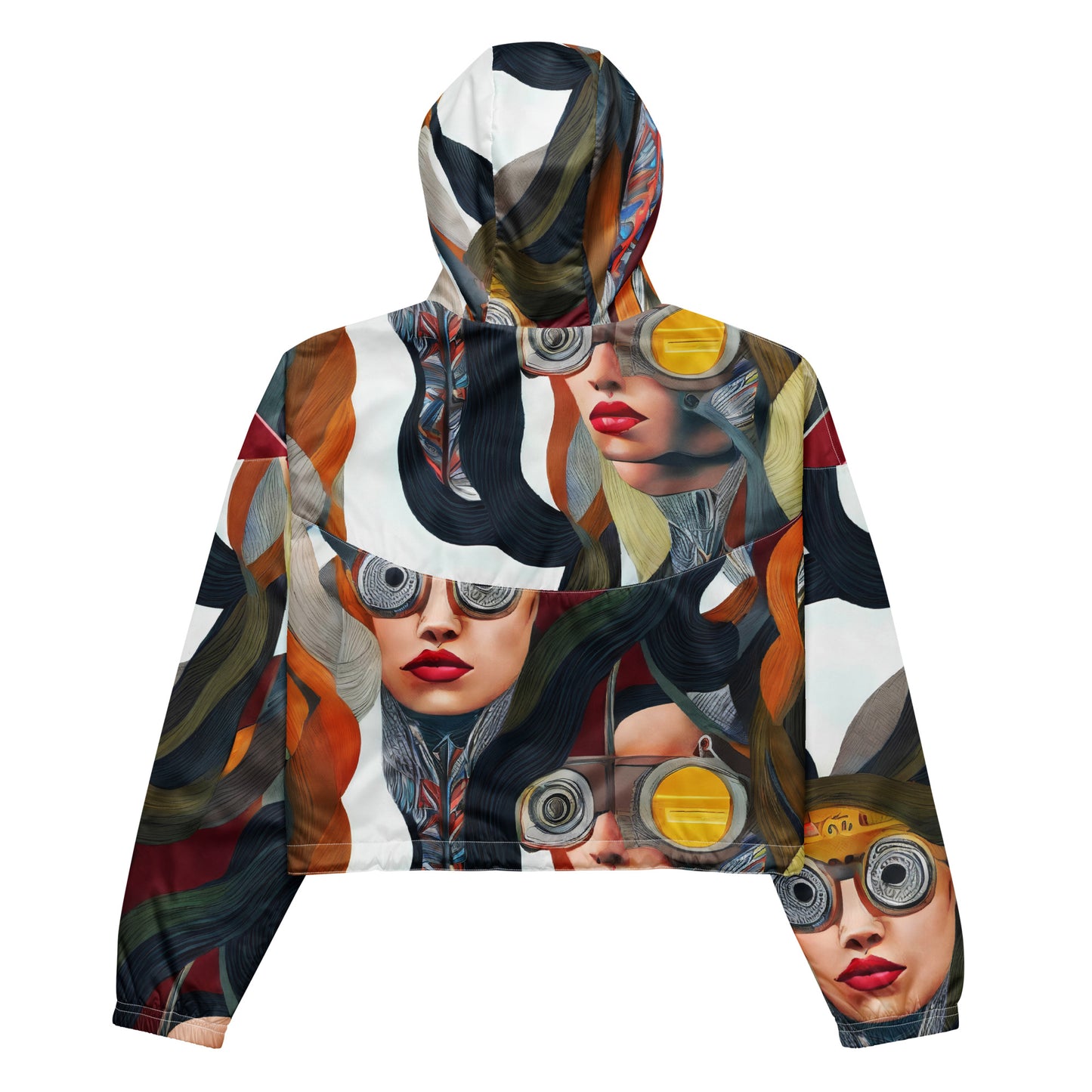 Women's Cropped Windbreaker - Analog Dreams