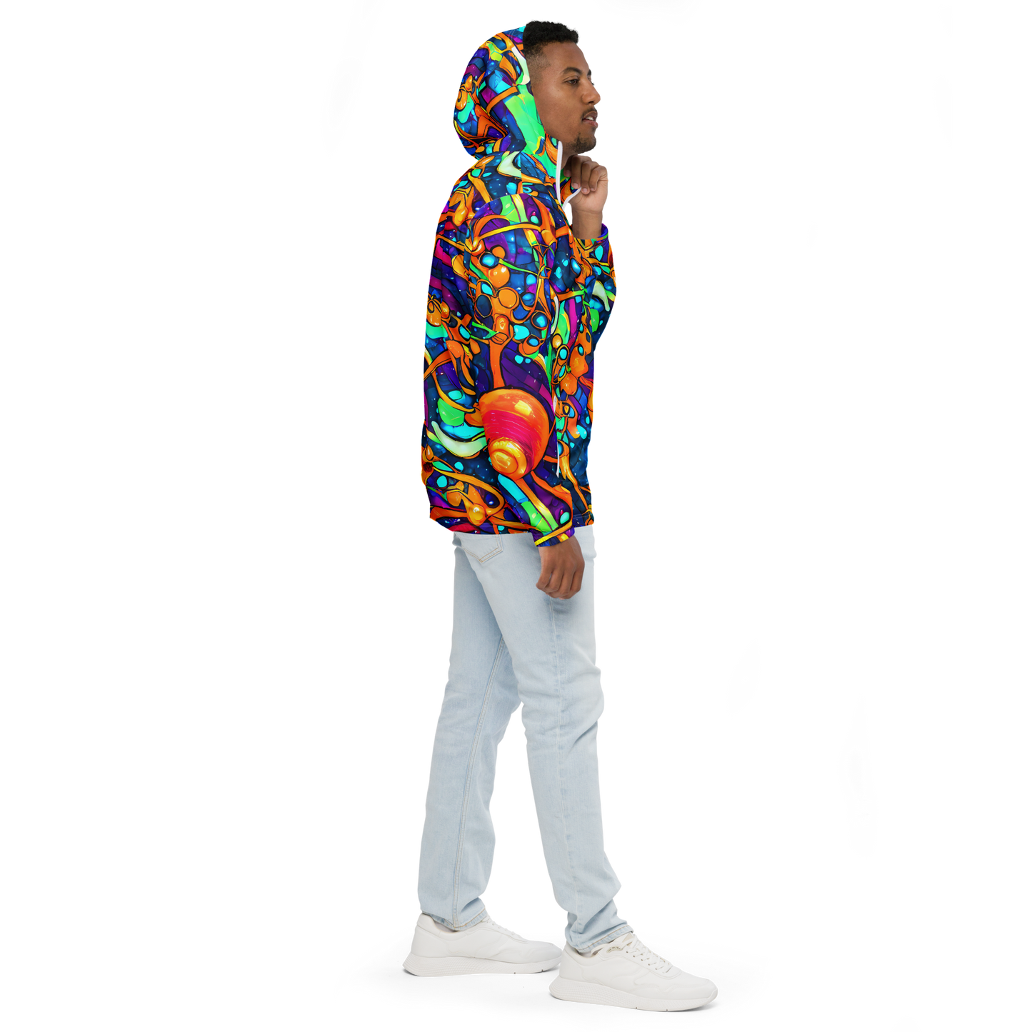 Men's Windbreaker - Iridescent Nebula