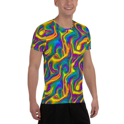 Men's Athletic T-Shirt - Electric Aurora