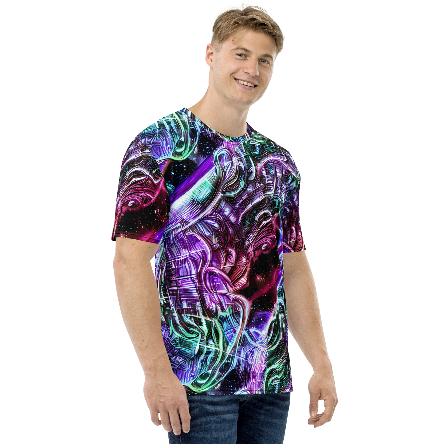 Men's Crew Neck T-Shirt - Nebula Fusions