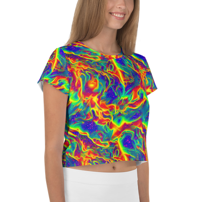 Women's Crop Tee - Nebula Symphony