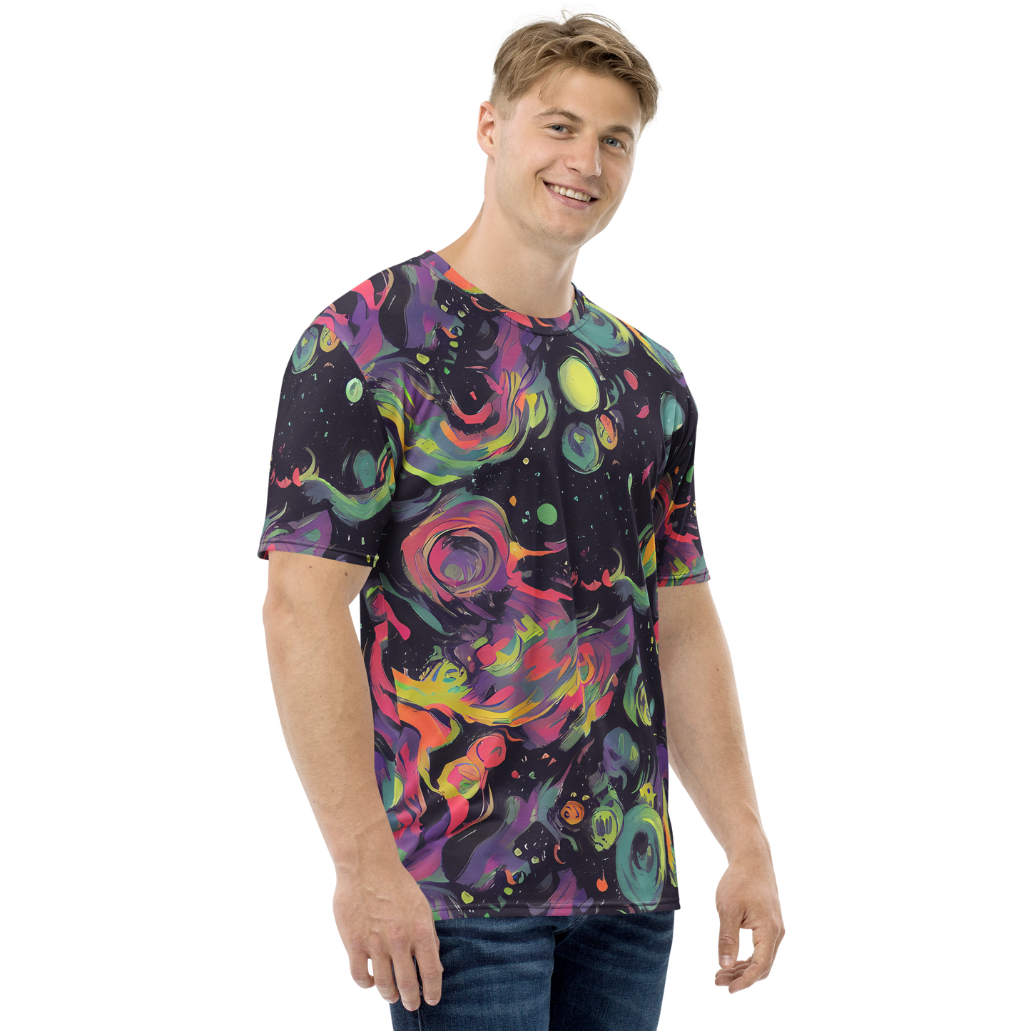 Men's Crew Neck T-Shirt - Psychedelic Drift