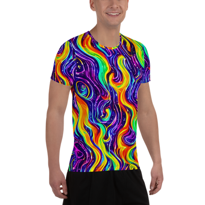 Men's Athletic T-Shirt - Galactic Flames