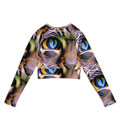 Long Sleeve Crop Top - Eye of the Wild