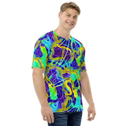 Men's Crew Neck T-Shirt - Neon Jungle Rhapsody