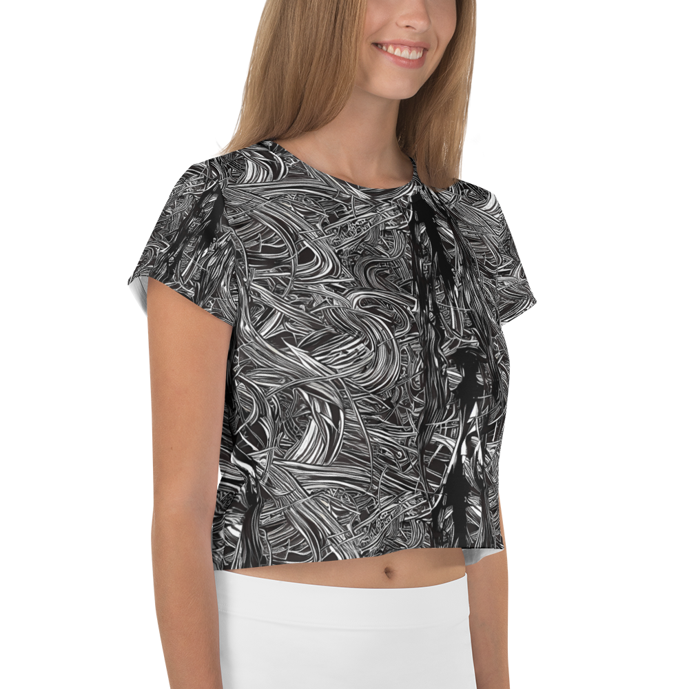 Women's Crop Tee - Mesmeric Tangles