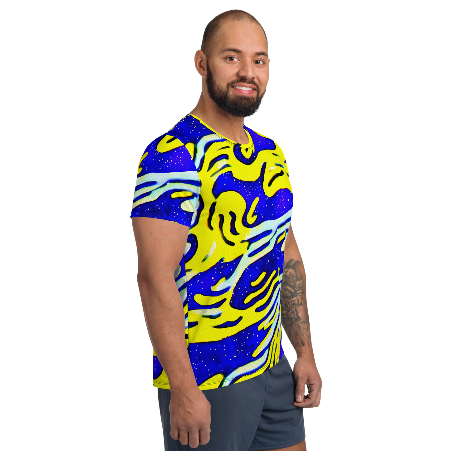 Men's Athletic T-Shirt - Electric Horizon