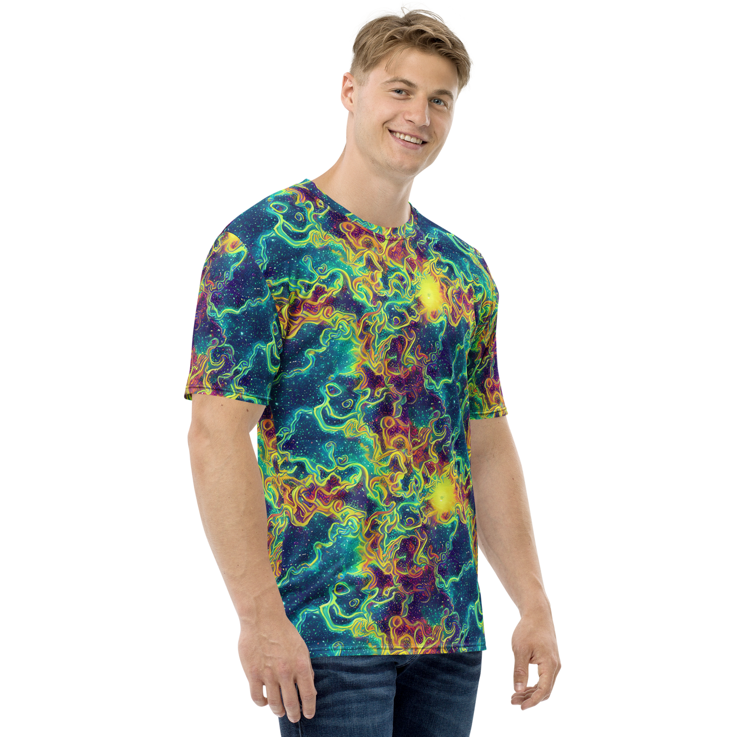 Men's Crew Neck T-Shirt - Echoed Pulses