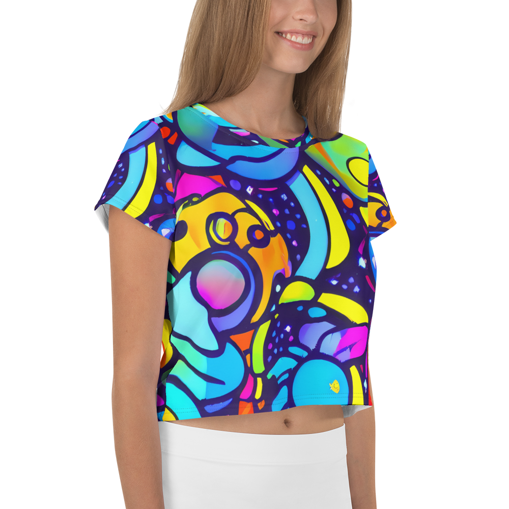 Women's Crop Tee - Neon Graffscape