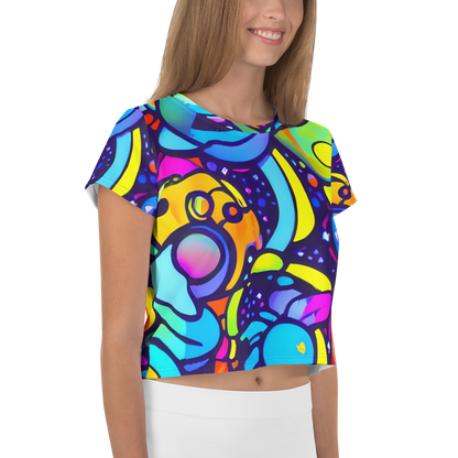 Women's Crop Tee - Neon Graffscape