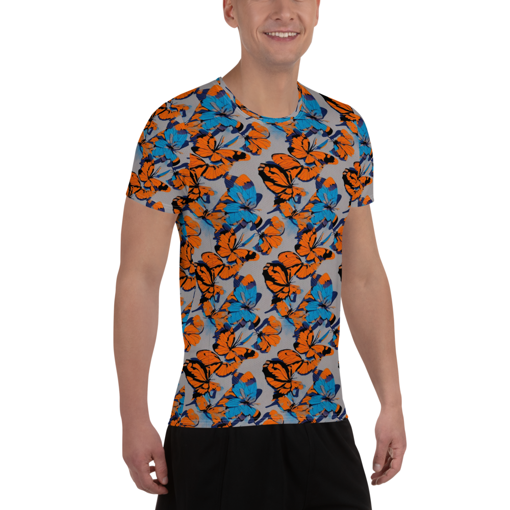 Men's Athletic T-Shirt - Flutter Wave