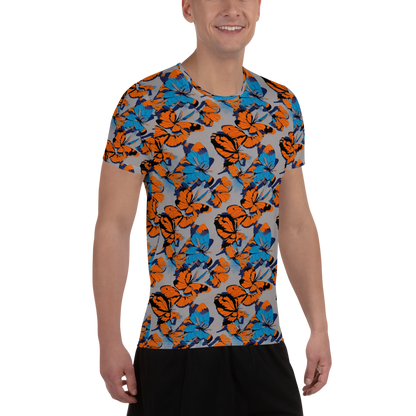 Men's Athletic T-Shirt - Flutter Wave