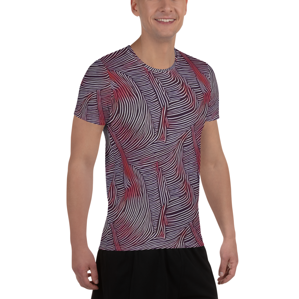 Men's Athletic T-Shirt - Nebula Waves