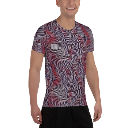 Men's Athletic T-Shirt - Nebula Waves