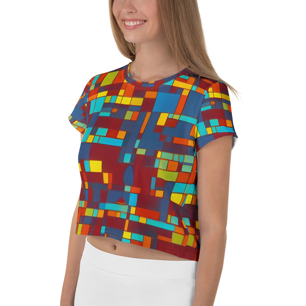 Women's Crop Tee - Astral Grid