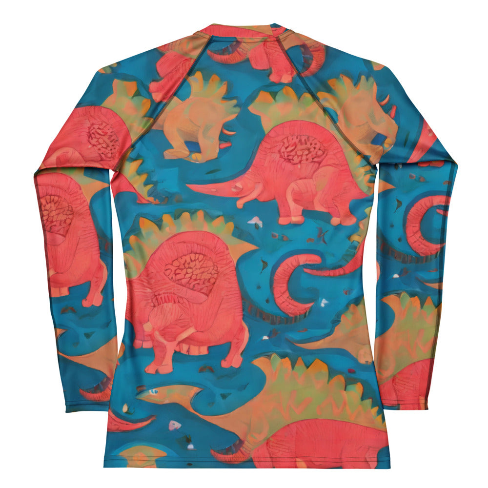 Women's Rash Guard - Jurassic Jive