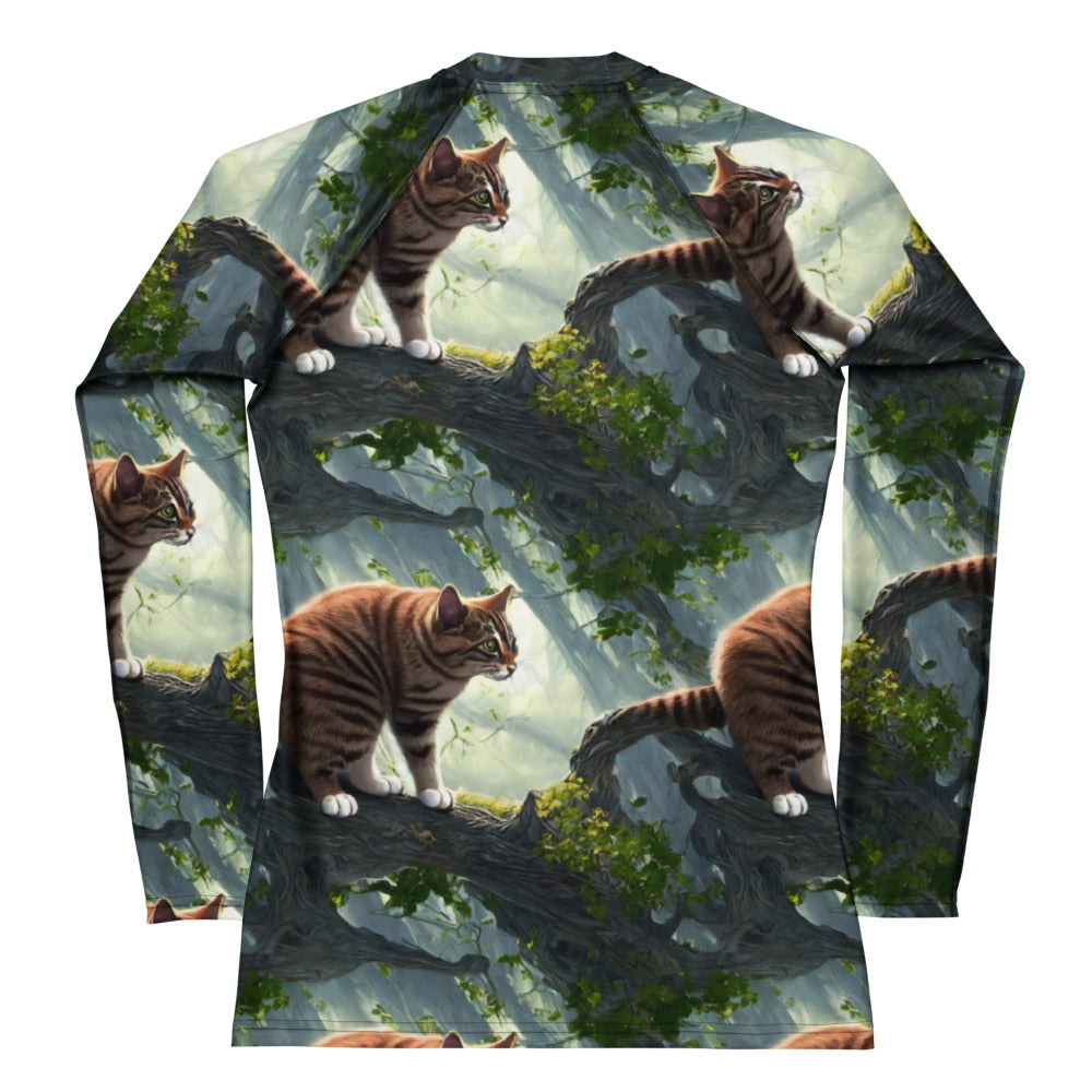 Women's Rash Guard - Whiskered Enigma