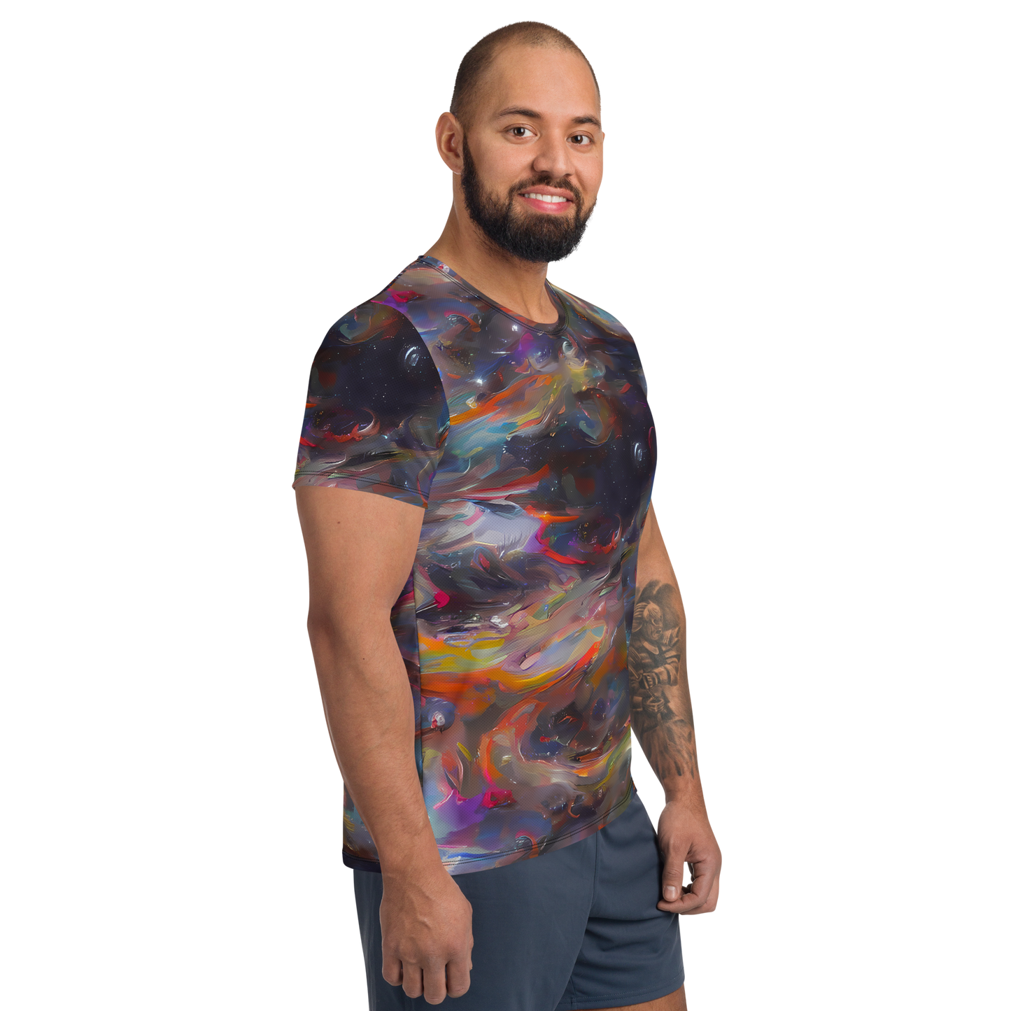 Men's Athletic T-Shirt - Chromatic Flux