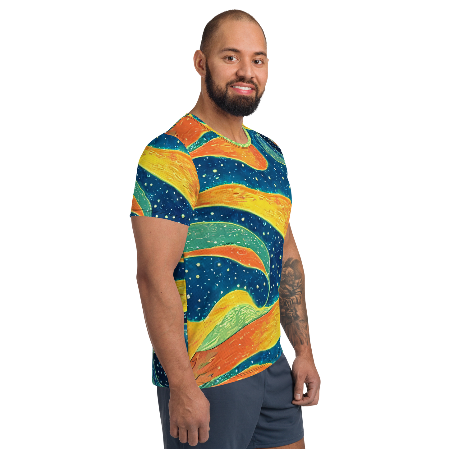 Men's Athletic T-Shirt - Celestial Harmony