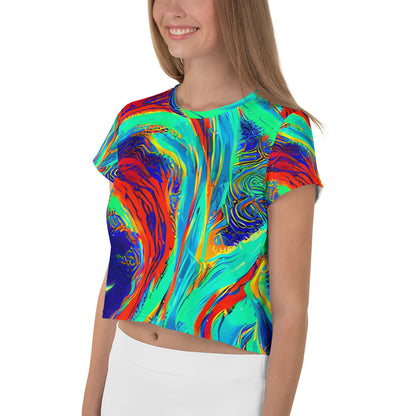 Women's Crop Tee - Cerulean Cyclone