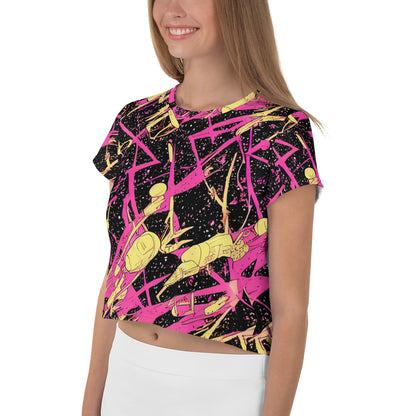 Women's Crop Tee - Galaxy Graffiti