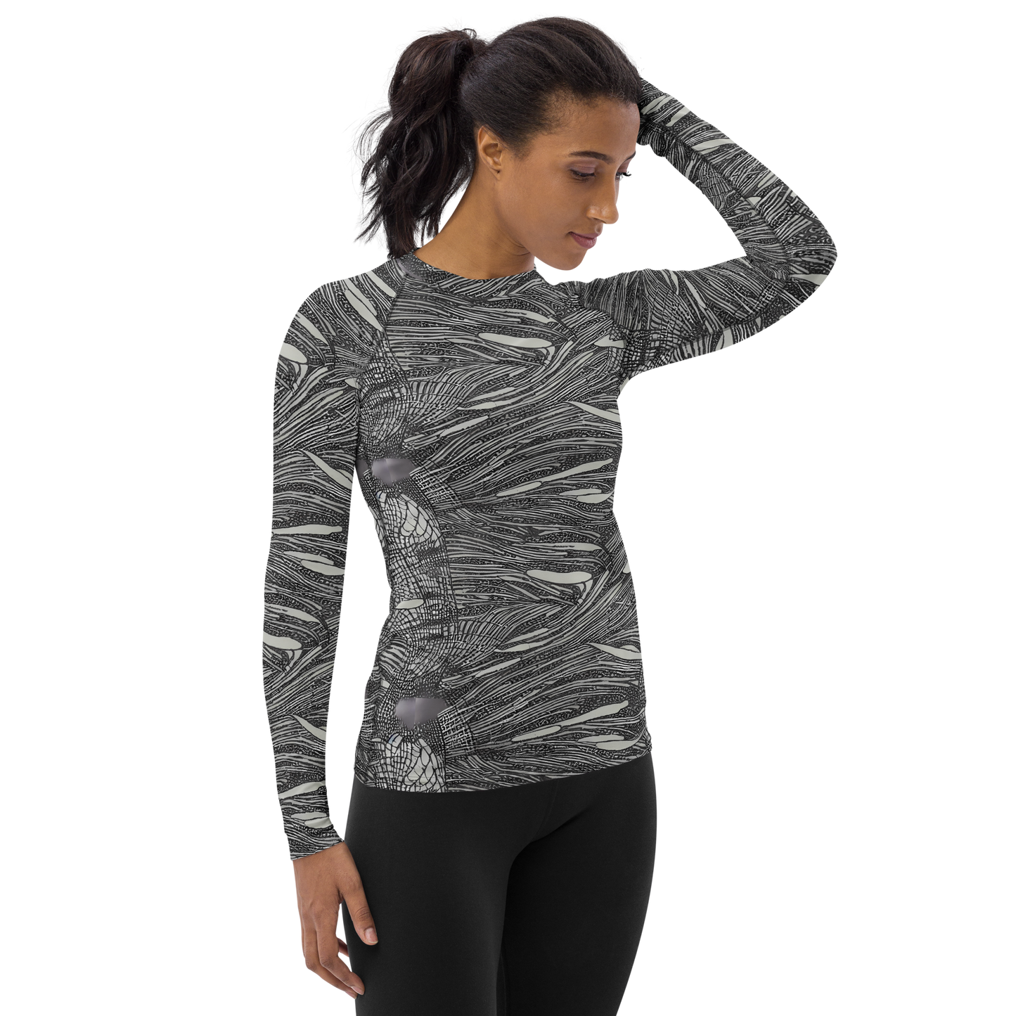 Women's Rash Guard - Sable Currents