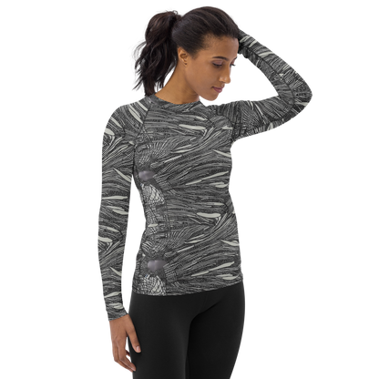 Women's Rash Guard - Sable Currents