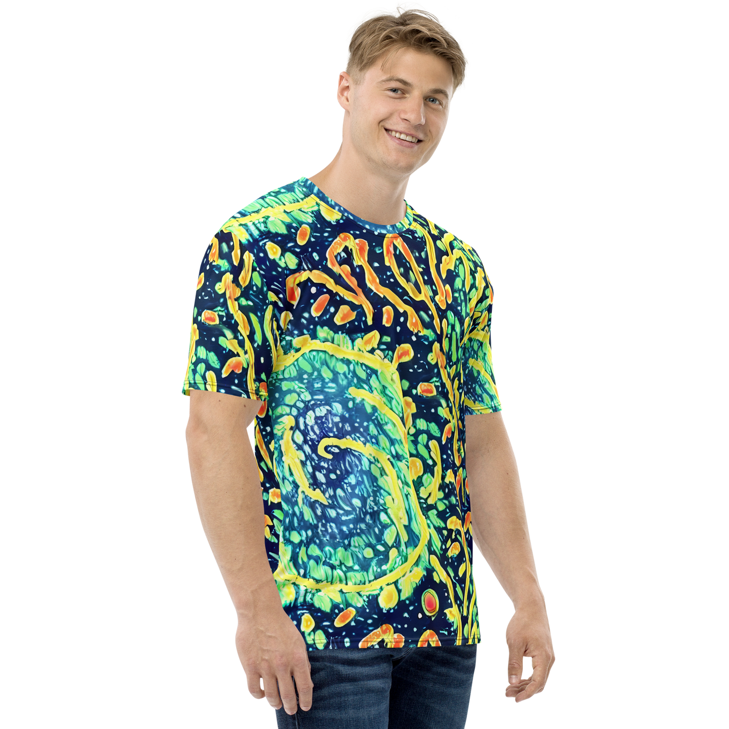 Men's Crew Neck T-Shirt - Vortex Glow