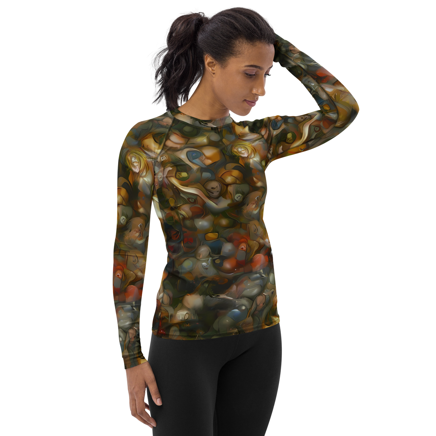 Women's Rash Guard - Cryptic Canvas