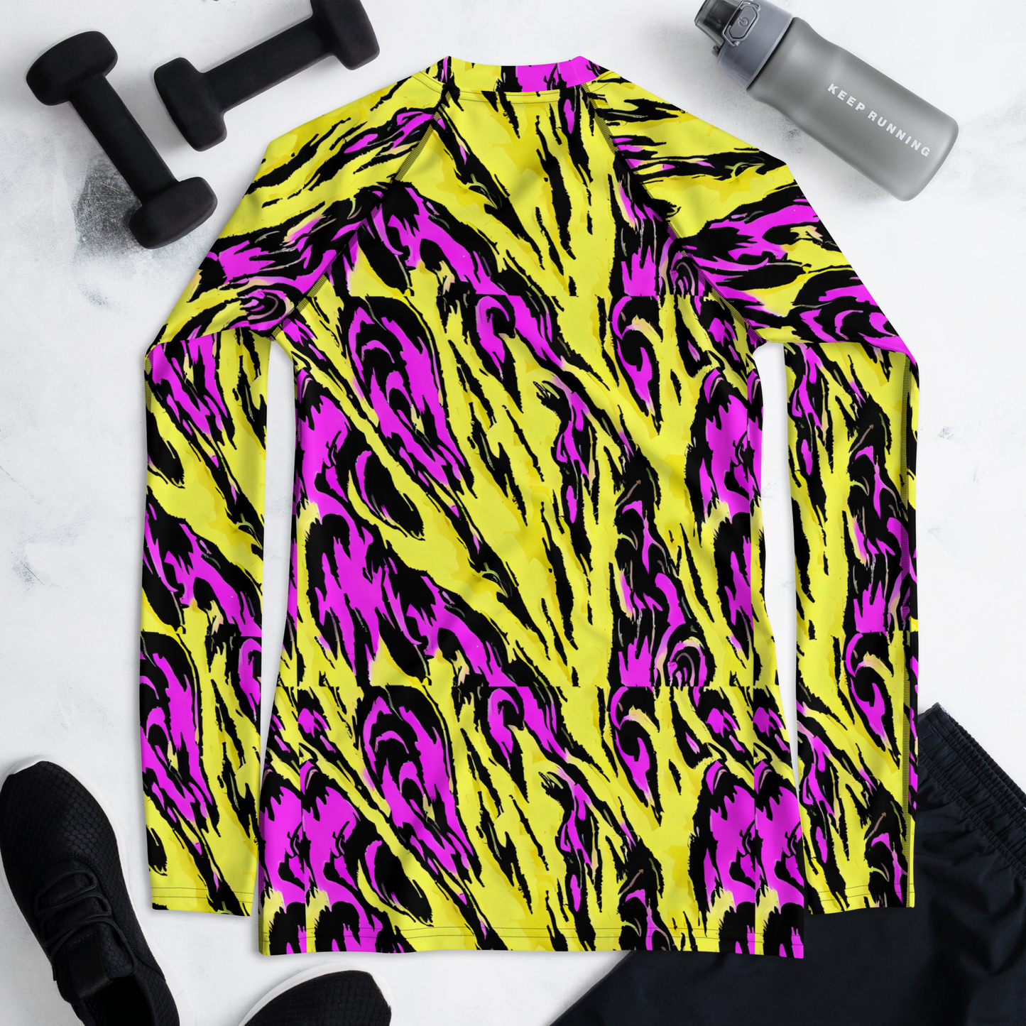 Women's Rash Guard - Neon Savanna