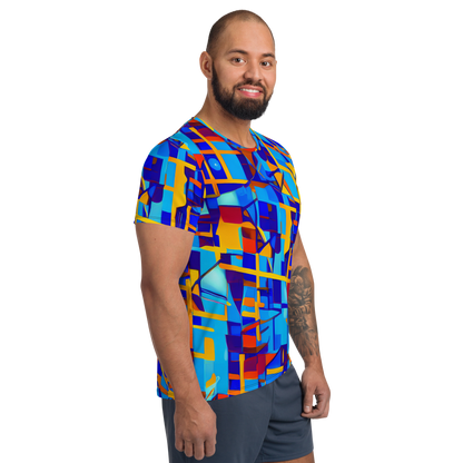 Men's Athletic T-Shirt - Radiant Labyrinth