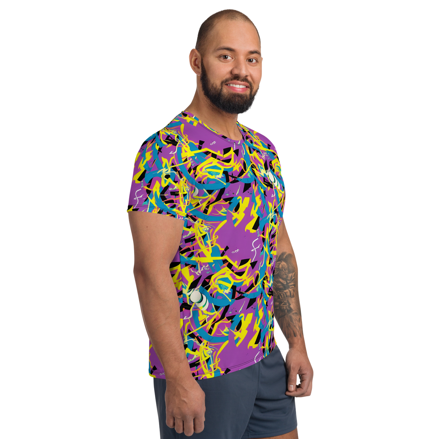 Men's Athletic T-Shirt - Galactic Sprawl