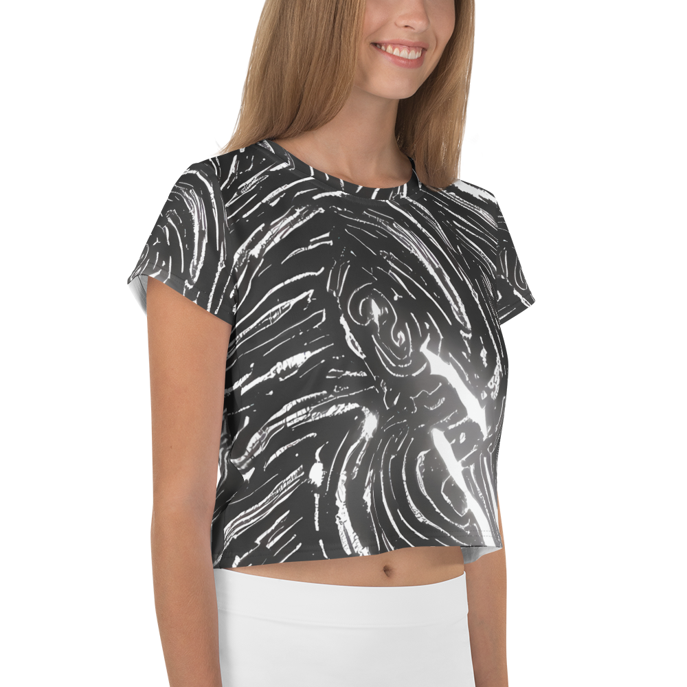 Women's Crop Tee - Silver Swirl