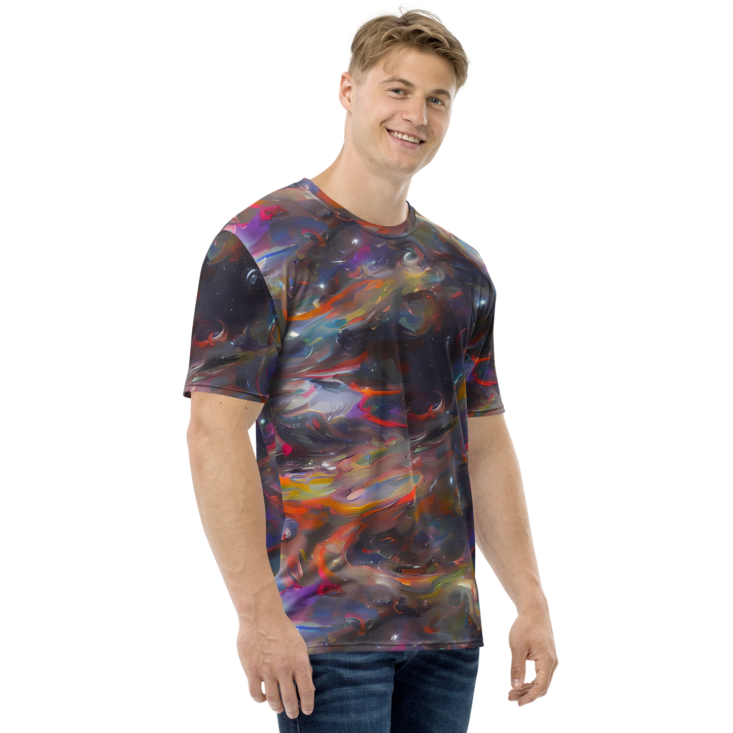 Men's Crew Neck T-Shirt - Chromatic Flux