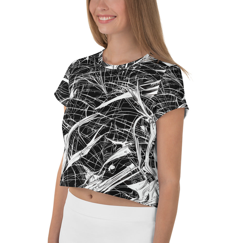 Women's Crop Tee - Stormy Serenity