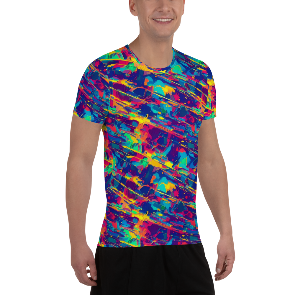 Men's Athletic T-Shirt - Spectrum Streaks