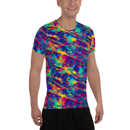 Men's Athletic T-Shirt - Spectrum Streaks