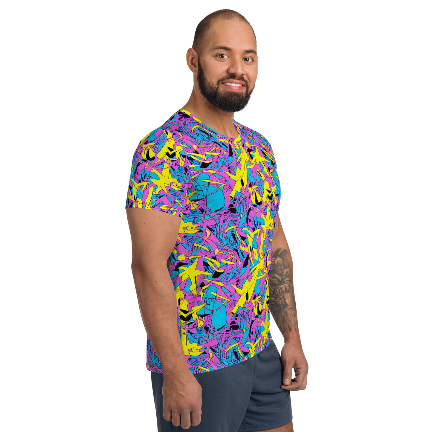 Men's Athletic T-Shirt - Neon Jive