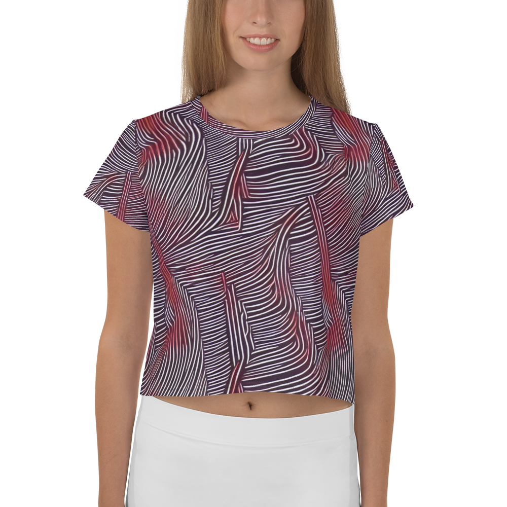 Women's Crop Tee - Nebula Waves