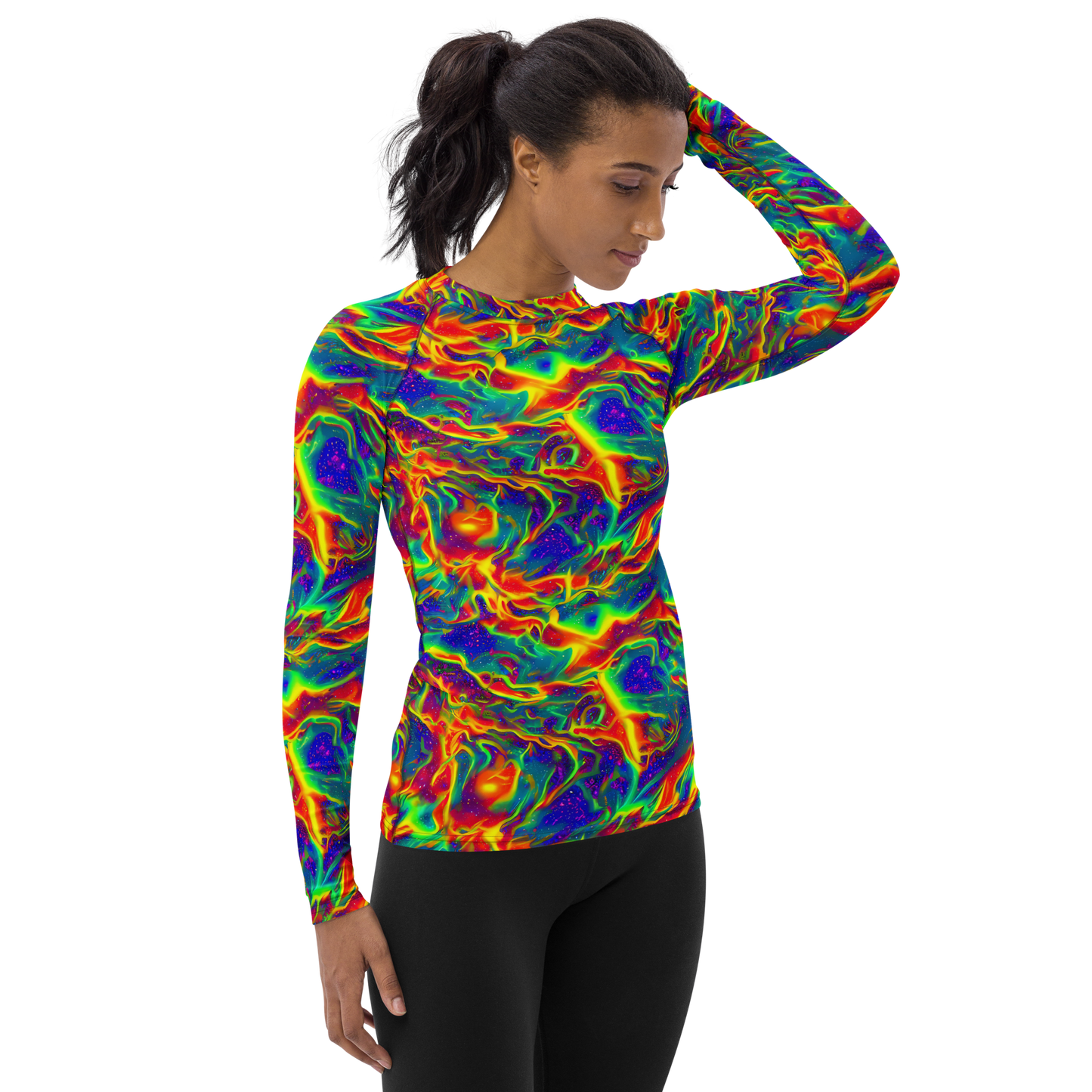 Women's Rash Guard - Nebula Symphony