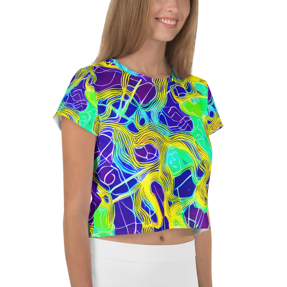 Women's Crop Tee - Neon Jungle Rhapsody