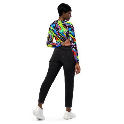 Long Sleeve Crop Top - Pollock Pulse