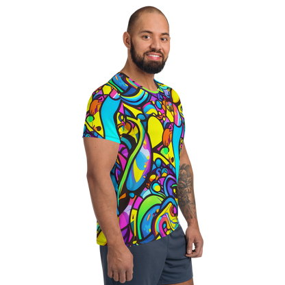 Men's Athletic T-Shirt - Kaleidoscopic Flow