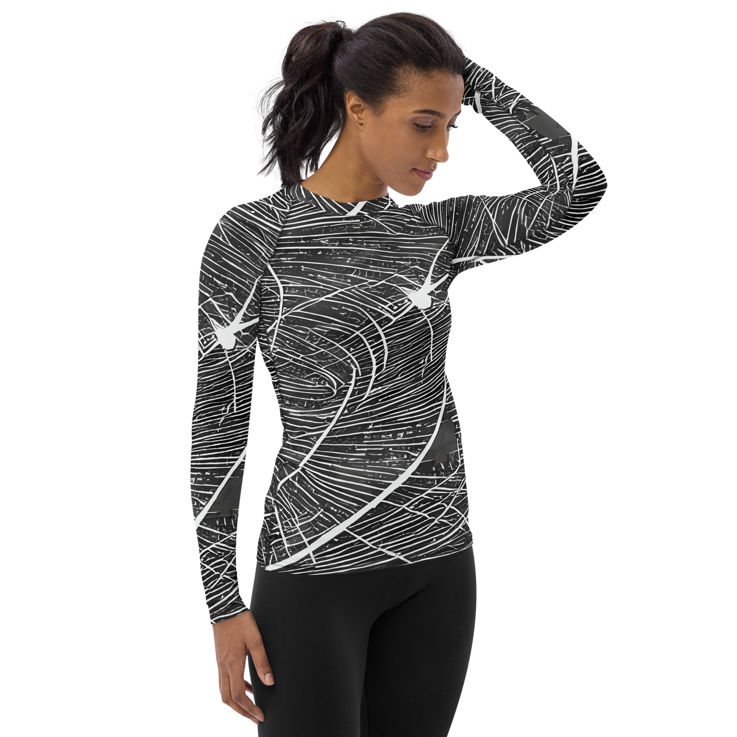 Women's Rash Guard - Silver Echo