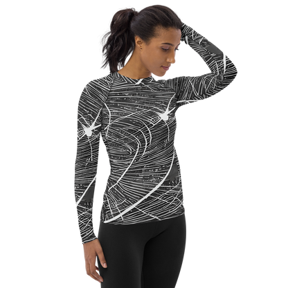 Women's Rash Guard - Silver Echo