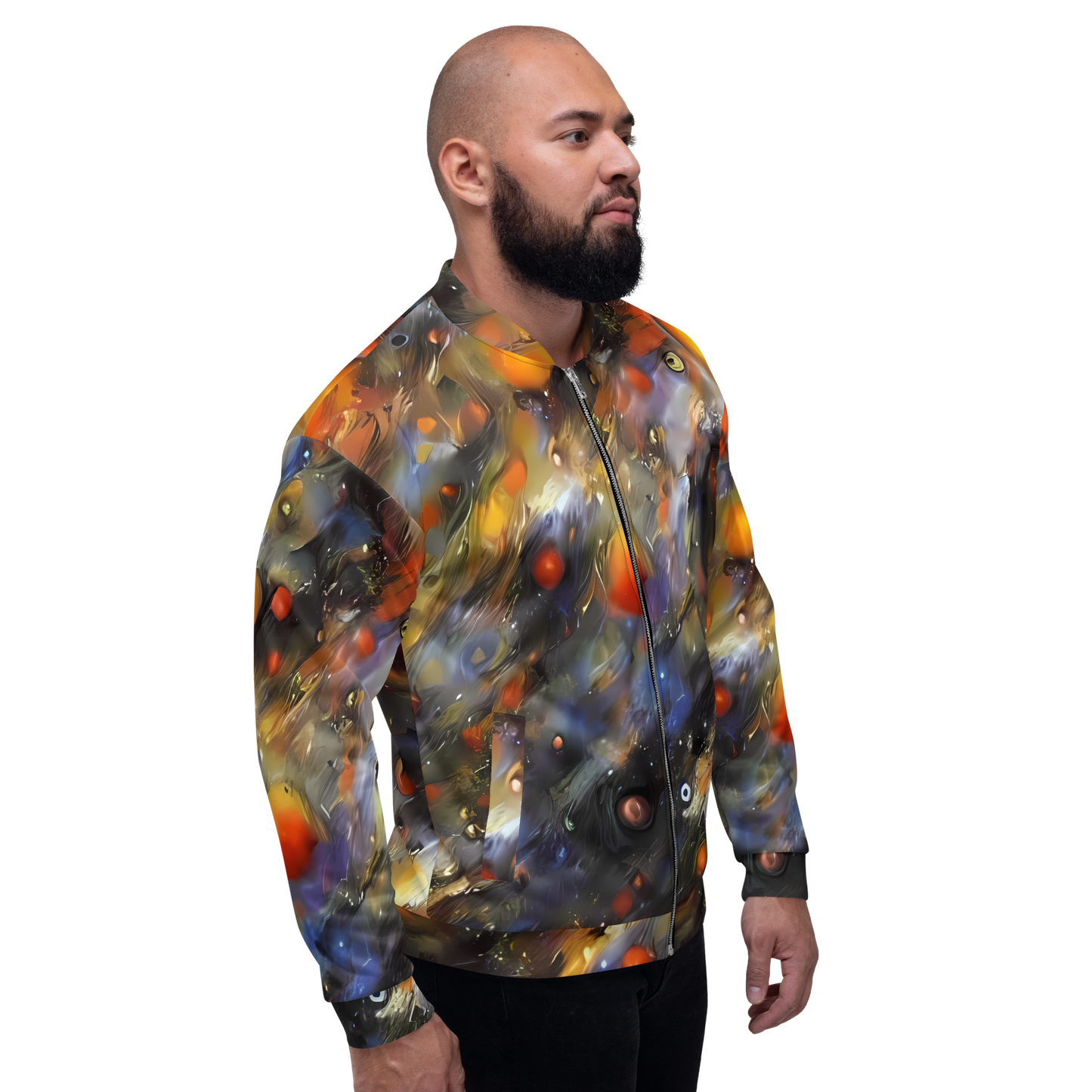 Bomber Jacket - Brushstroke Blaze