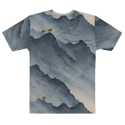 Men's Crew Neck T-Shirt - Misty Mountain Harmony