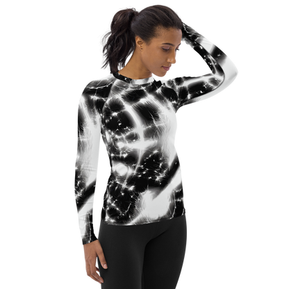 Women's Rash Guard - Electric Nightfall