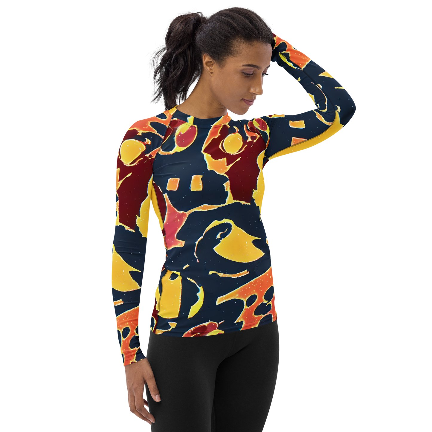 Women's Rash Guard - Sunset Silhouette